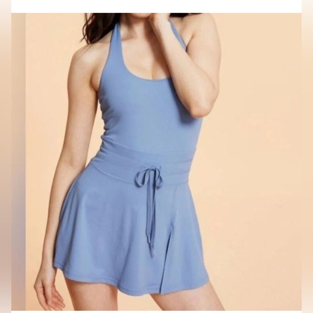 Blogilates Women's Game Set Match Halter Active Dress Sz XS